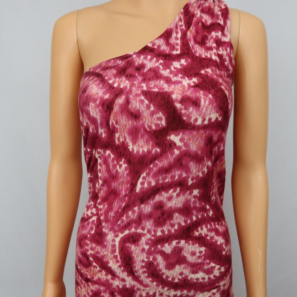 Guess One Shoulder Dress Womens XS Retro 70s Western Paisley Countryside Indie